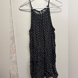 Old Navy Black and White Polka Dot Midi Dress